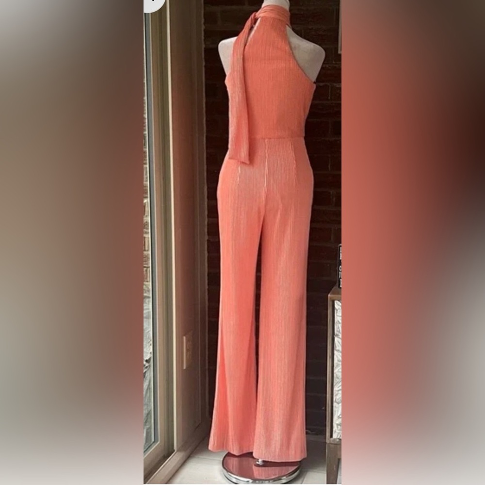 NWT Black Halo Wide-Leg Coral Jumpsuit - Picture 3 of 3
